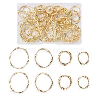 Craftdady 60pcs 4 Styles Alloy Linking Rings(PALLOY-CD0001-08)-2