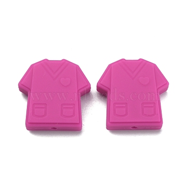 Fuchsia Clothes Silicone Beads