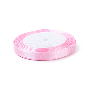 Ruban de sensibilisation rose pour le cancer du sein faisant des matériaux Ruban de satin de 3/8 pouce (10 mm) pour la décoration de mariage d'emballage de cadeau de ceinture(X-RC10mmY004)-2