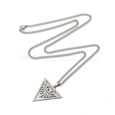 201 Stainless Steel Pendant Necklaces for Women(NJEW-U018-01P-06)-2