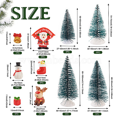 10Pcs 10 Style Christmas Resin Display Decorations(DJEW-TA0001-03)-3