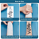 Craspire 20 feuilles 20 style cool body art amovible serpent tatouages temporaires autocollants(STIC-CP0001-02)-4