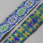 7M Ethnic Style Embroidery Polyester Ribbons, Jacquard Flower Ribbon, Tyrolean Ribbon, Garment Accessories, Blue, 1 inch(25mm), about 7.66 Yards(7m)/Bundle(OCOR-WH0092-06)