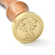 DIY Wood Wax Seal Stamp, Other Pattern, 83x22mm, Head: 7.5mm, Stamps: 25x14.5mm(AJEW-WH0131-289)