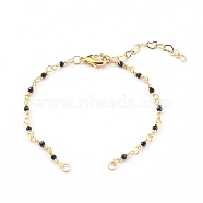 Natural Spinel Handmade Beaded Chains Bracelet Making, with Loop and Brass Lobster Claw Clasps, 6-1/8 inch(15.5cm)(AJEW-JB00907-01)