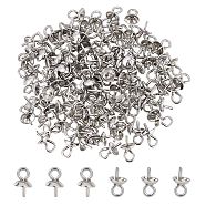 DICOSMETIC 120Pcs 304 Stainless Steel Cup Pearl Peg Bails Pin Pendants, For Half Drilled Beads, Stainless Steel Color, 7x4mm, Pin: 0.7mm, Hole: 1.5mm(STAS-DC0004-01)
