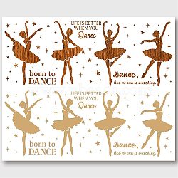 PET Hollow Out Drawing Painting Stencils, for DIY Scrapbook, Photo Album, Dancer Pattern, 400x1000mm(DIY-WH0406-0002)