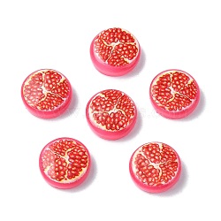 Fruit Series Opaque Resin Cabochons, Pomegranate, 10x3.5mm(CRES-Q006-01A)