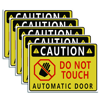 Waterproof PVC Warning Sign Stickers, Rectangle, Sign Pattern, 25x17.5cm