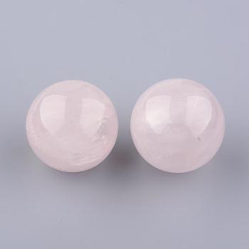 Natural Rose Quartz Decorations, Home Decorations, Round, 33~38mm