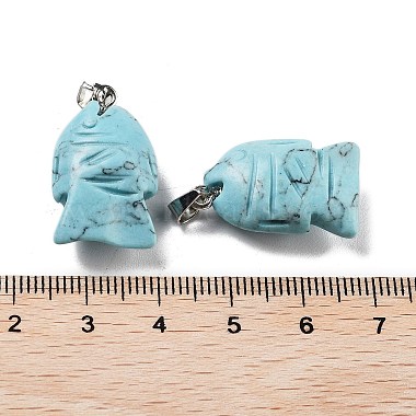 Synthetic Turquoise Dyed Pendants(G-B068-14P-02)-3