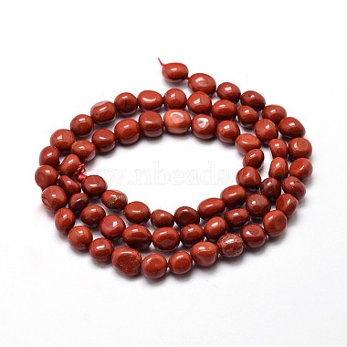 Natural Red Jasper Nuggets Beads Strands(G-J335-46)-2