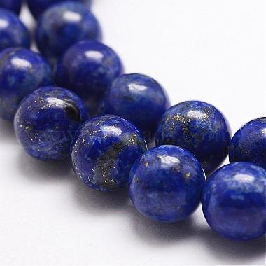 Natural Lapis Lazuli Bead Strands(G-G953-01-12mm)-3