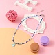 Alloy Enamel Heart Charm Necklace(NJEW-PH01493-04)-5