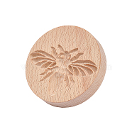 Wood Cookie Molds, Biscuit Stamps, Round, Bees Pattern, 66x39.5mm, Inner Diameter: 42x61.5mm(WOOD-WH0030-29D)