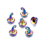 Rainbow Color Alloy Pendants, Cadmium Free & Lead Free, Witch Hat, 11x11x11mm, Half Hole: 3mm(PALLOY-N156-226)