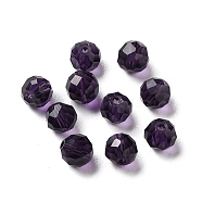Glass Imitation Austrian Crystal Beads, Faceted, Round, Indigo, 6mm, Hole: 1mm(GLAA-H024-17A-03)