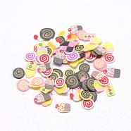 Handmade Polymer Clay Cabochons, No Hole, Cake, Mixed Color, 4~6x4~6x0.3~0.8mm(CLAY-Q242-08B)
