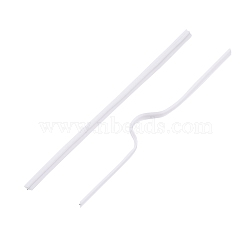 PE Nose Bridge Wire for Mouth Cover, with Galvanized Iron Wire Single Core Inside, DIY Disposable Mouth Cover Material, White, 20cm(7.87 inch) , 4mm wide(AJEW-TA0017-09B)