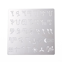 Carbon Steel Cutting Dies Stencils, for DIY Scrapbooking, Photo Album, Decorative Embossing Paper Card, Matte Stainless Steel Color, Constellation, 155.5x155.5x0.4mm(DIY-XCP0002-52MP-02)