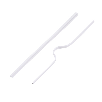 PE Nose Bridge Wire for Mouth Cover, with Galvanized Iron Wire Single Core Inside, DIY Disposable Mouth Cover Material, White, 20cm(7.87 inch) , 4mm wide