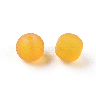 Frosted Glass Beads(X-GGB4MMY-DKM)-2
