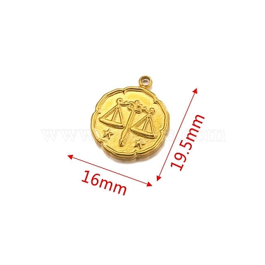 Golden Libra Stainless Steel Pendants