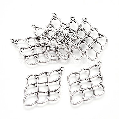 Thai Sterling Silver Plated Rhombus Alloy Links