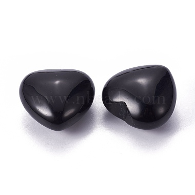 Natural Obsidian Heart Love Stone(G-I219-05A)-2