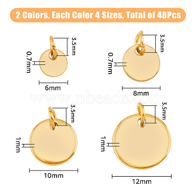 SuperZubehör 48 Stück 8 Stile 304 Edelstahl Charms(STAS-FH0002-16)-2