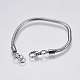 304 Stainless Steel Round Snake Chain Bracelet Making(STAS-F139-056P-B)-1