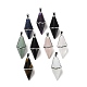 Natural & Synthetic Mixed Gemstone Pointed Pendants(G-F763-04P)-1
