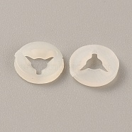 Plastic Doll Eye Nose Round Gaskets, Animal Doll Safety Eye Nose Washers for DIY Craft Doll Making, Floral White, 9x1.5mm, Hole: 3mm(KY-WH0048-04A)