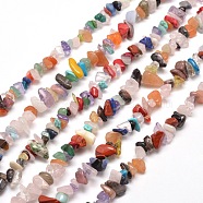 Natural & Synthetic Gemstone Chip Bead Strands, 5~8x5~8mm, Hole: 1mm, about 31.5 inch(G-M205-21)