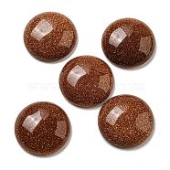 Synthetic Goldstone Cabochons, Flat Round, 20~21.5x6~8mm(G-C115-02A-03)