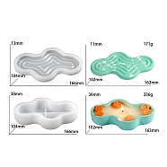 DIY Silicone Candle Molds, for Candle Making, Wriggle, 16.6x10.4x1.3~3.8cm(PW-WG20F70-04)