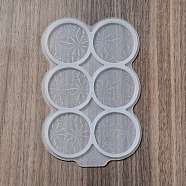 DIY Round Silicone Molds, Resin Casting Molds, For UV Resin, Epoxy Resin Craft Making, Snowflake Pattern, 160x105x8mm, Inner Diameter: 45mm(DIY-A034-29A)