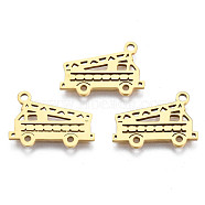 Ion Plating(IP) 201 Stainless Steel Pendants, Laser Cut, Crane, Golden, 11.5x16.5x1mm, Hole: 1.4mm(STAS-T044-281G)