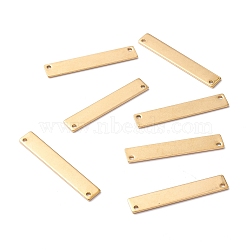 Ion Plating(IP) 304 Stainless Steel Connector Charms, Rectangle, Golden, 35x6x1mm, Hole: 1.5mm(STAS-I188-01G)