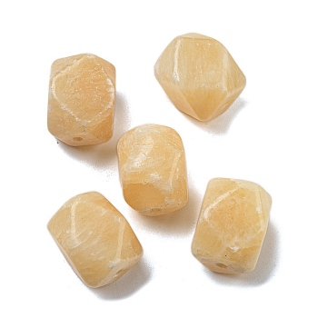 Natural Topaz Jade Beads, Rectangle, Faceted, 17.5~20x12.5~15.5x12.5~15.5mm, Hole: 1.6mm