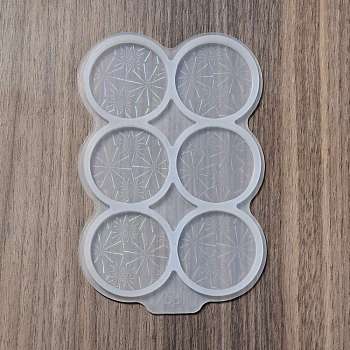 DIY Round Silicone Molds, Resin Casting Molds, For UV Resin, Epoxy Resin Craft Making, Snowflake Pattern, 160x105x8mm, Inner Diameter: 45mm