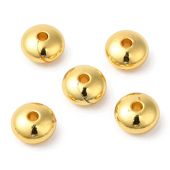 Brass Beads, Cadmium Free & Lead Free, Rondelle, Long-Lasting Plated, Golden, 7x4mm, Hole: 1.8mm