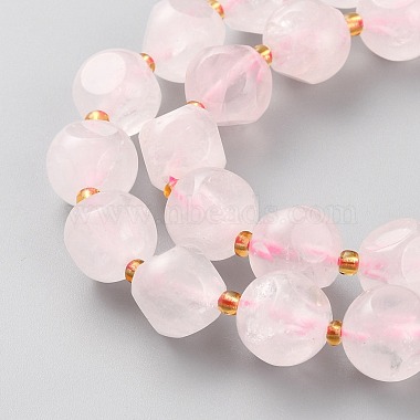 Natural Madagascar Rose Quartz Beads Strands(G-A030-B35-10mm-B)-3