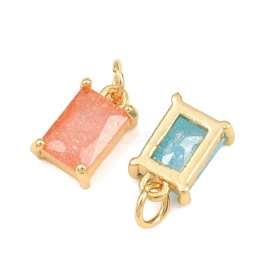 Brass & Glass Pendants(KK-Q085-15G)-2