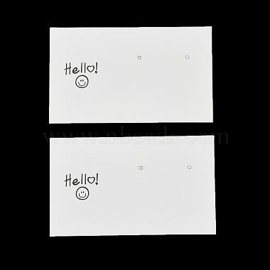 Smiling Face Paper Earrings Necklace Display Cards(FIND-T072-01C-04)-1