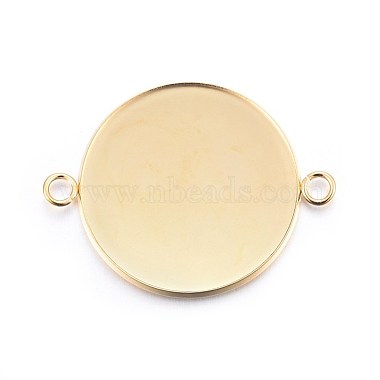 201 Stainless Steel Cabochon Connector Settings(STAS-F191-15G-J)-1