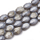 Chapelets de perles en verre opaque de couleur unie(GLAA-N032-02G)-1