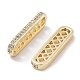 Brass Micro Pave Clear Cubic Zirconia Multi-Strands Links(KK-B082-16G)-1