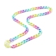 Personalized Rainbow Acrylic Curb Chain Necklaces(NJEW-JN03514)-1