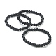 Bracelets extensibles en perles de verre rondes mates pour adolescentes femmes(BJEW-A117-B-23)-1
